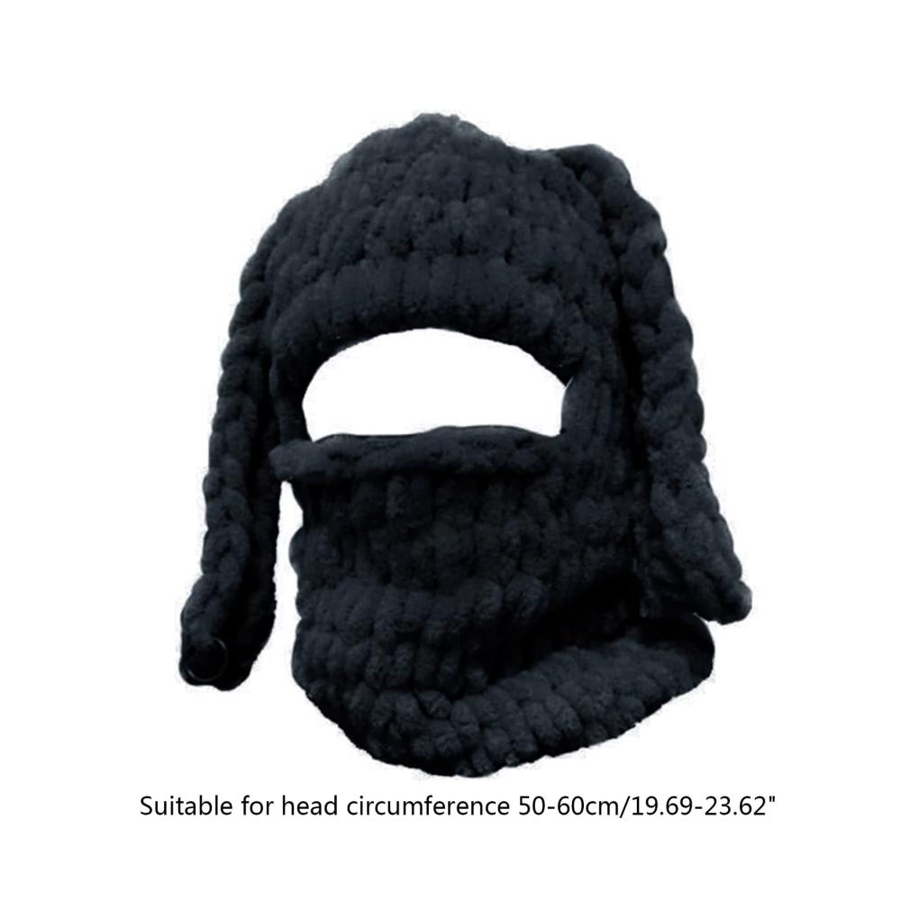 Cartoon Häschenohr Strickmütze für Outdoor-Aktivitäten im Winter - Winddicht Warm und Stilvoll