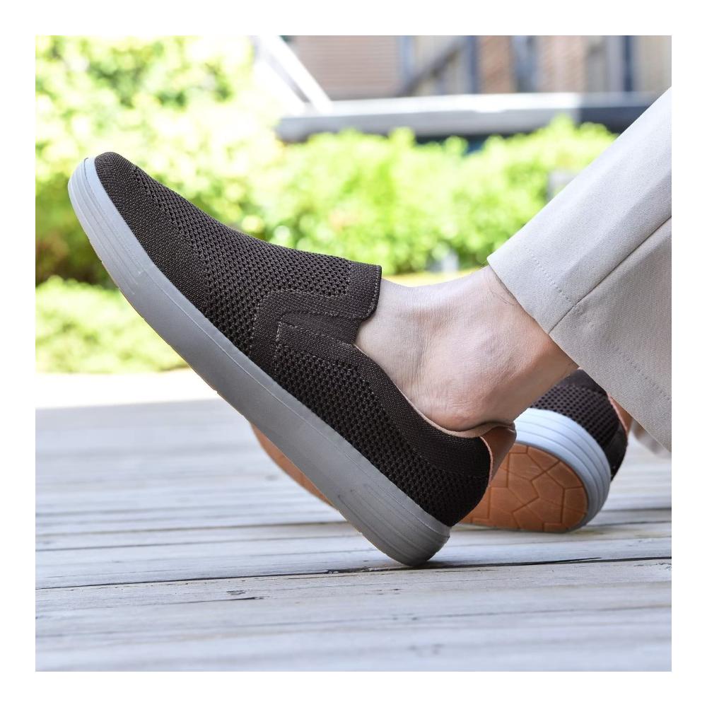 Herren Sneaker Slip On - Atmungsaktive Mesh Walkingschuhe für bequemen Casual Style und rutschfeste Sportaktivitäten