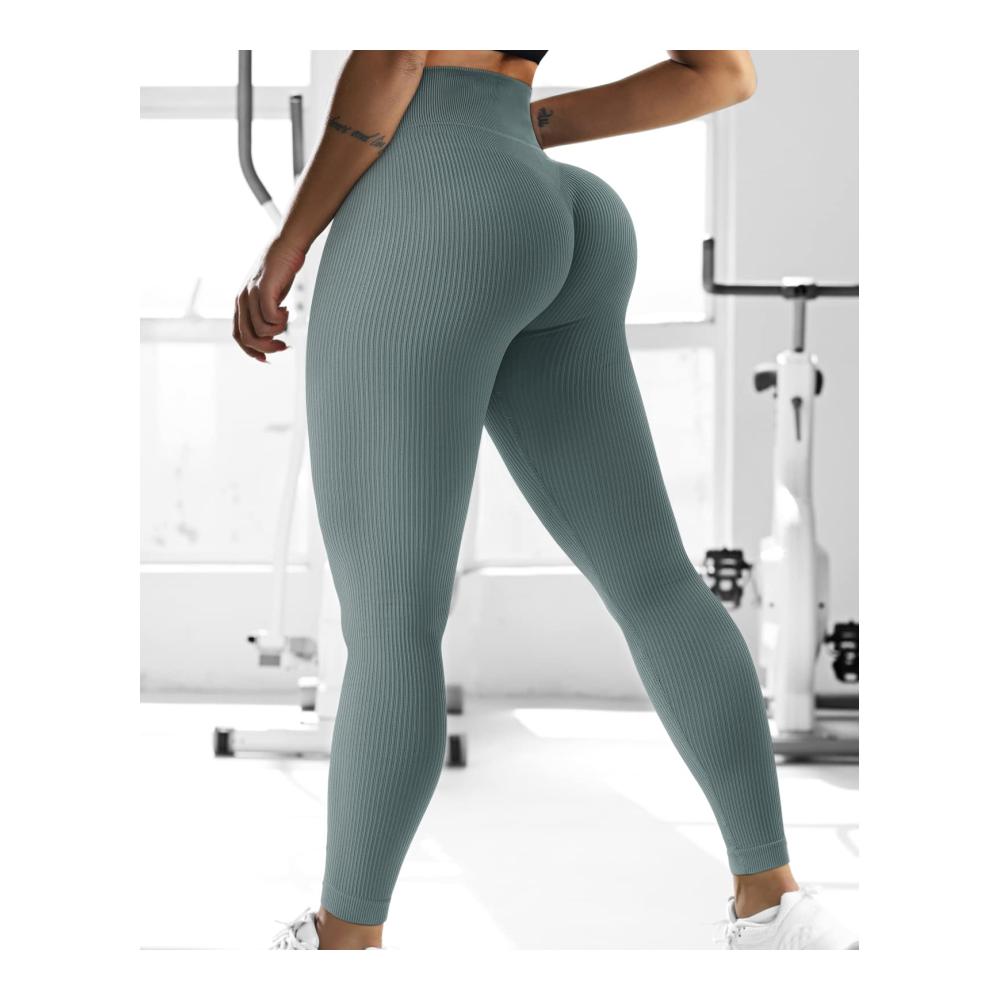 High Waist Seamless Compression Leggings mit Taschen für Damen - OMKAGI Sport Trousers für Gym und Running