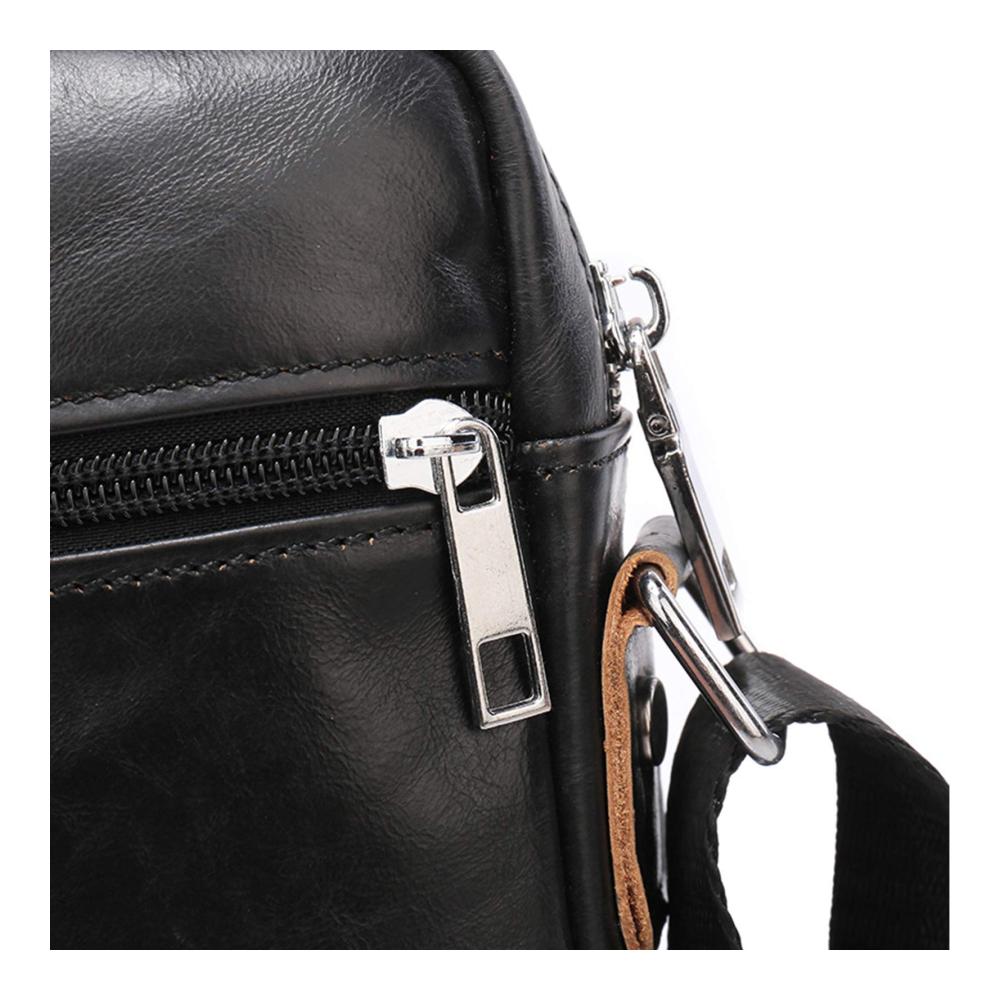 Mini Echtleder Herrentasche Stilvolle Messenger-Bag für Geldbörse Handy und Schlüssel