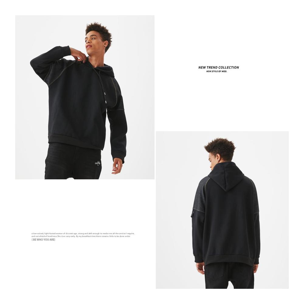 Moshtashio Herren Hoodie – Stilvoller Schwarz Kapuzenpullover für Männer mit Unisex-Design