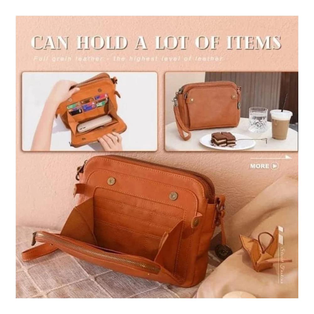 2023 Damen Crossbody Umhängetasche mit integrierter Geldbörse – Hochwertige PU-Lederschultertasche & Clutch