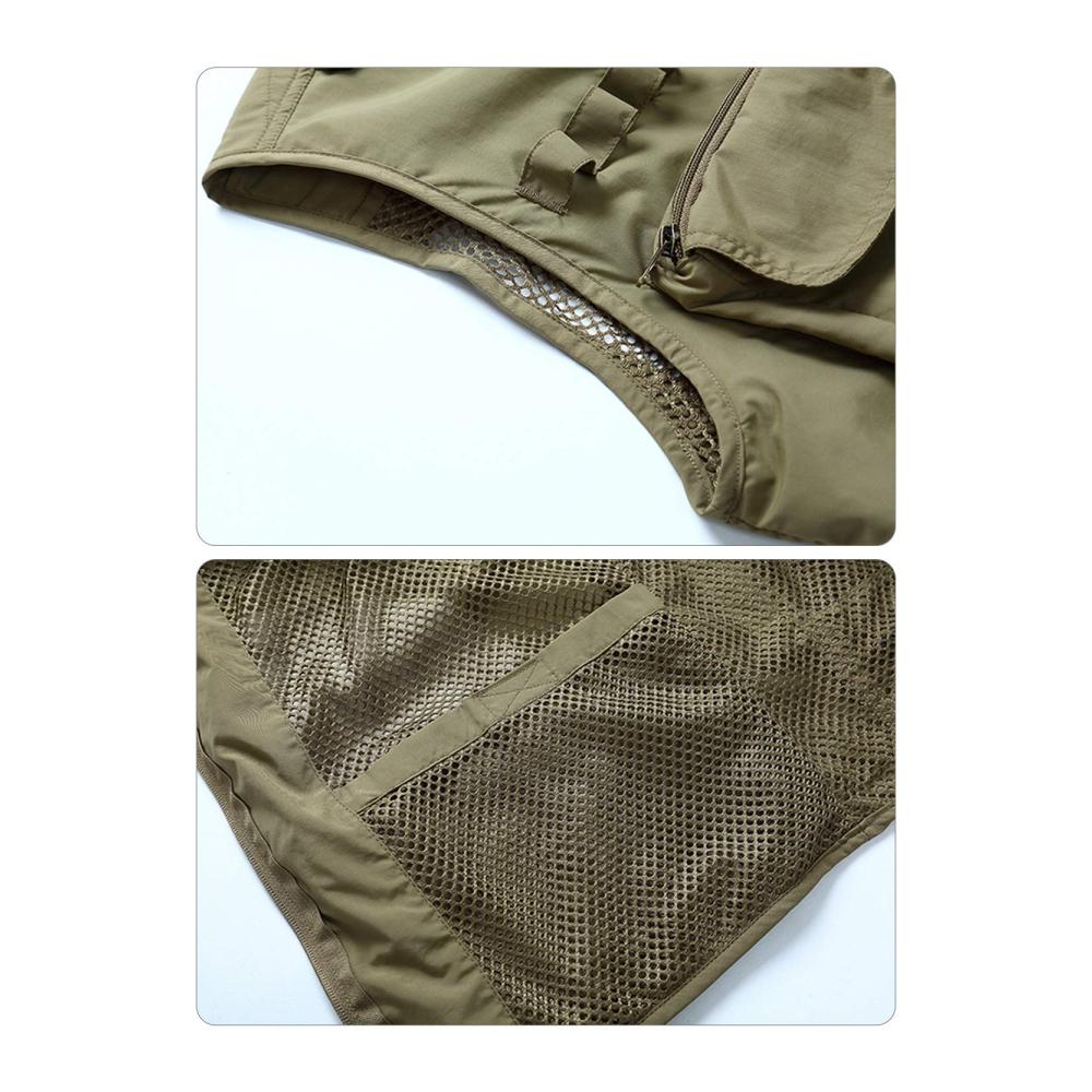 Herren Outdoor-Weste Atmungsaktive Sportweste für Angeln Wandern und Camping