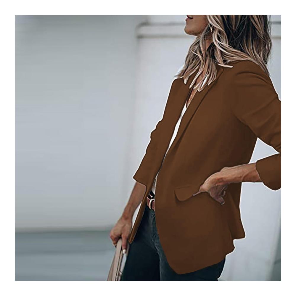 Blazer Damen Eleganter Langarm Blazer für Herbst & Winter - Urban Slim Fit Anzugjacke mit Taschen für Büro & Freizeit