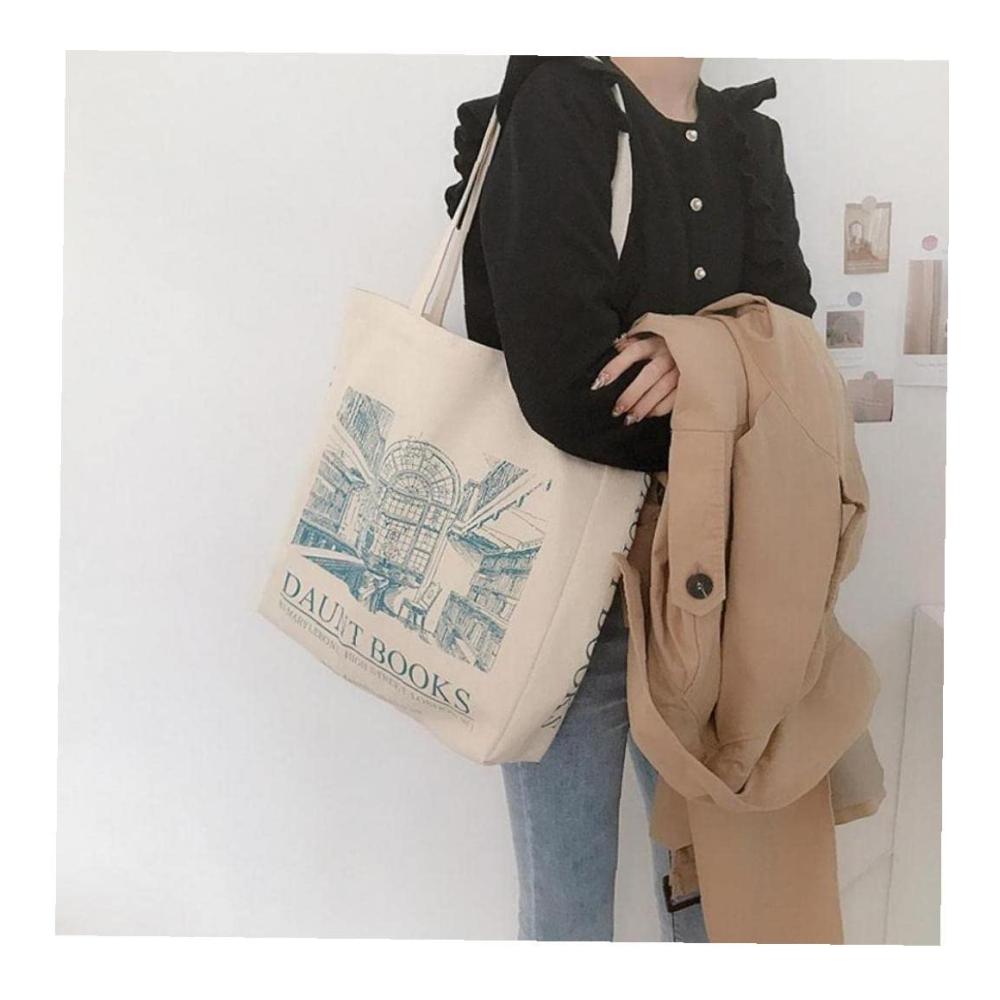 Leinwand Umhängetasche London Daunt Bücher Handtasche - Stilvolle Shopper-Tasche für Damen und Herren Große Tragetasche für den täglichen Gebrauch