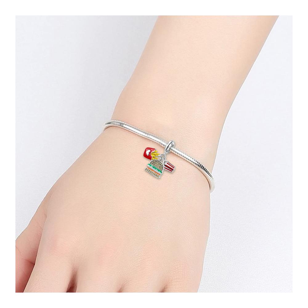 925 Sterling Silber Bead Charms Set - Sea Star und Turtle Anhänger für Armbänder und Halskette - Glücksbringer Schmuck für Frauen und Mädchen - Passend als Geschenkperlenanhänger (Lieblingsessen