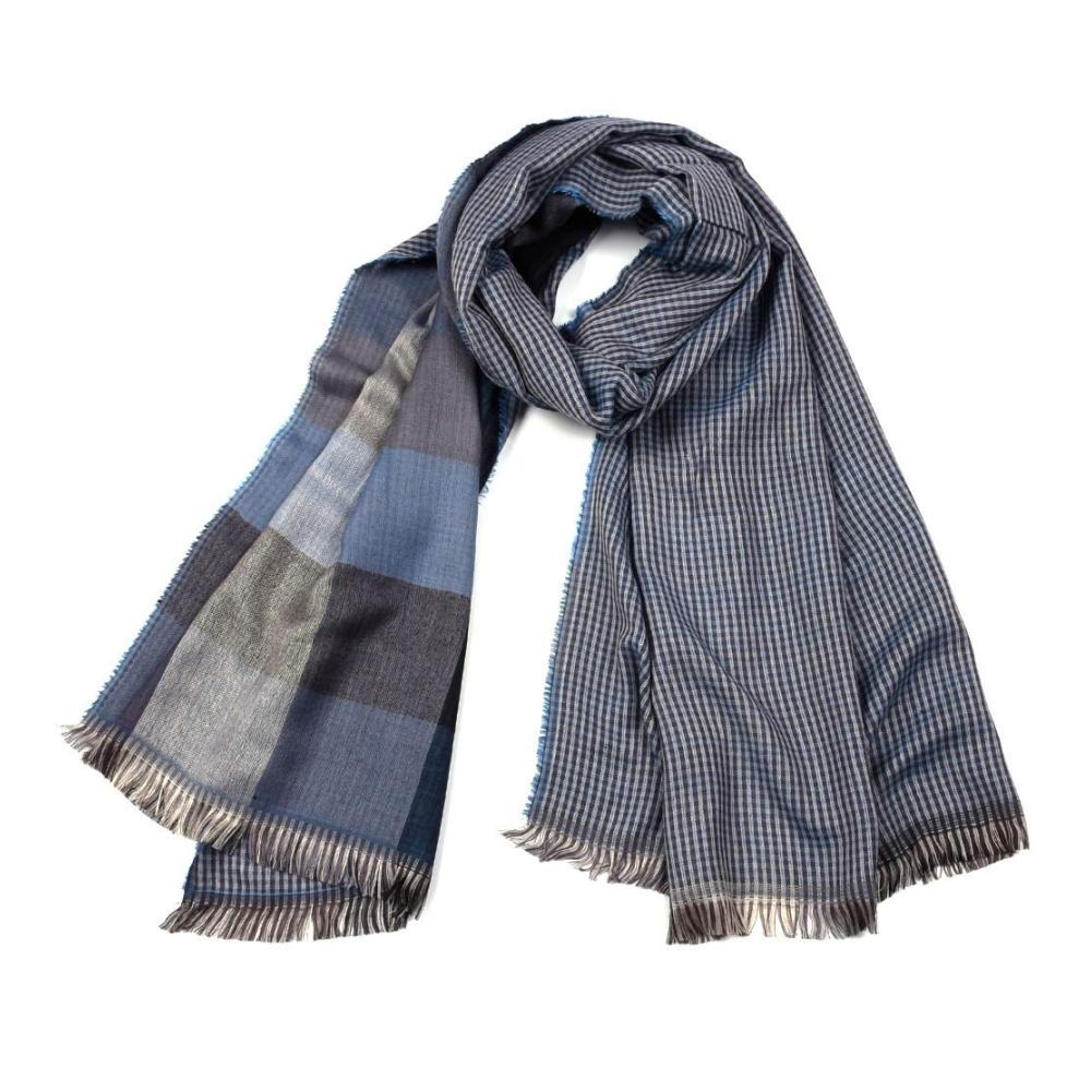 Herren Karo Schal für den Herbst und Winter 2019 – Hochwertiger Baumwollschal mit tollen Farben Fransen und Geschenkoption