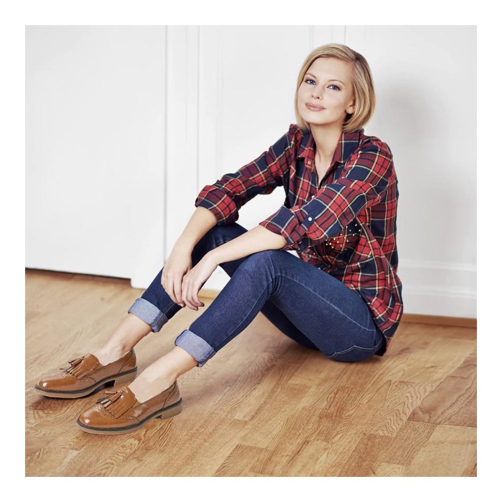 Damen Leder Slipper – Elegante Business Loafer mit Quaste | TRULAND Bequeme Mokassins für Damen