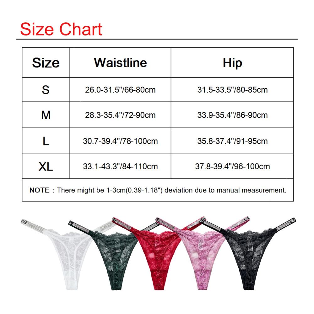 Damen Spitzen-Tanga 3er-Pack | Sexy G-Strings & Strings | Niedrige Taille Unterwäsche | Verführerische Damenunterhosen in Spitzenoptik