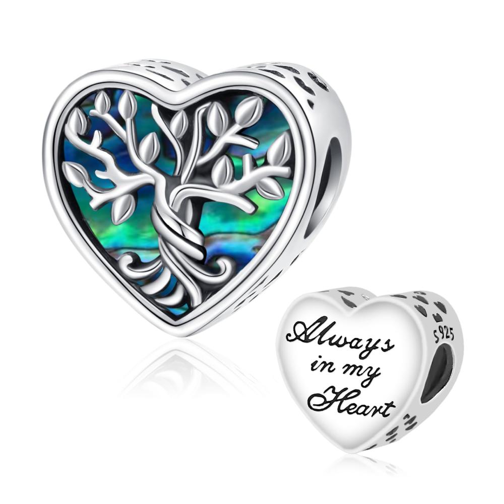 Lebensbaum Charm Anhänger aus 925 Sterling Silber für Pandora Armband - Damen Schmuck Geschenk