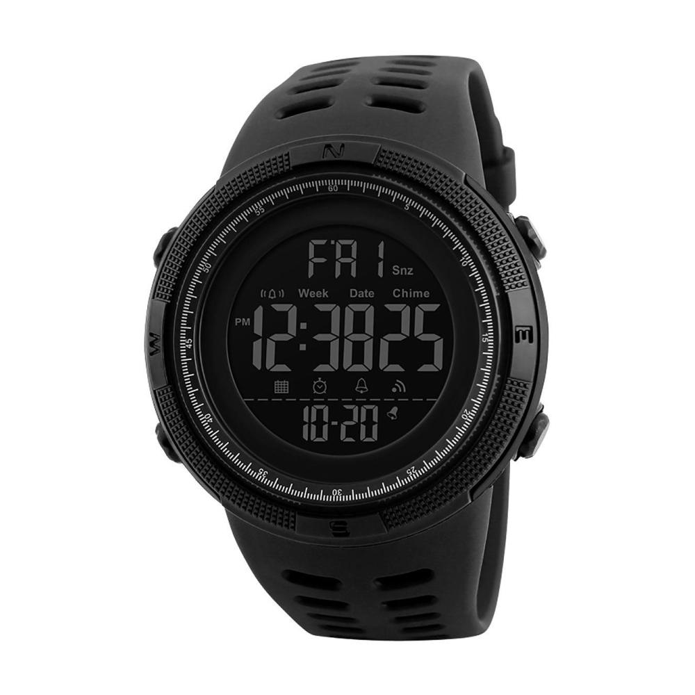 Digital-Armbanduhr für Herren Skmei DG1251 mit großem Display Kunstharz-Armband Stoppuhr und Alarm