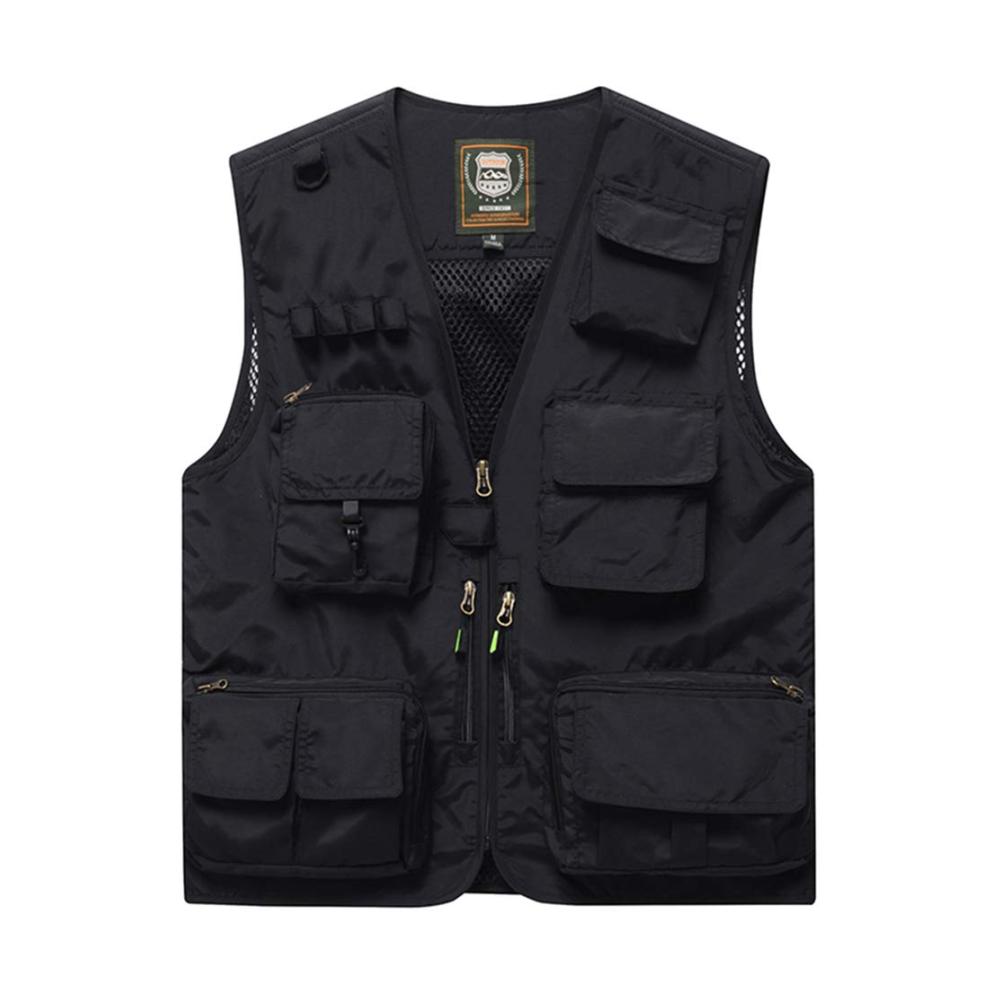 Herren Outdoor-Weste Atmungsaktive Sportweste für Angeln Wandern und Camping
