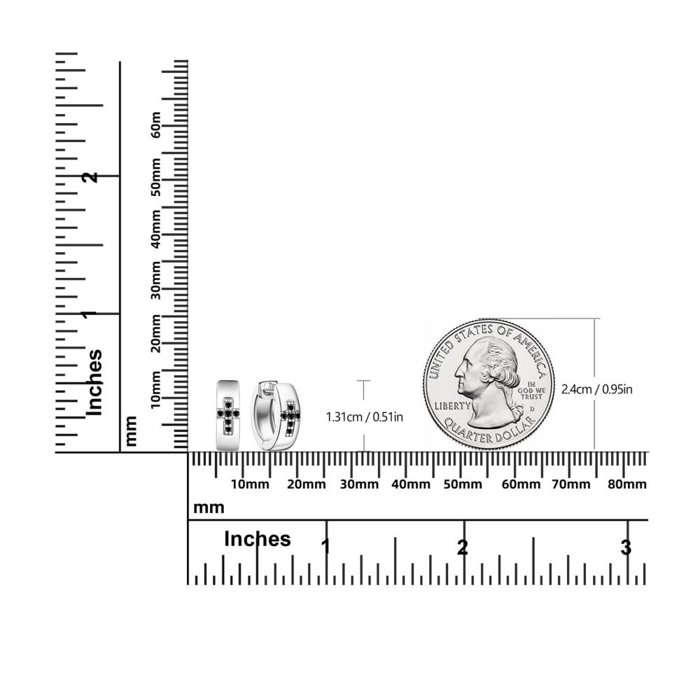 925 Silber Kreuz Ohrringe mit Moissanit - Exquisite Schmuckgeschenke für Frauen Mütter und Freundinnen