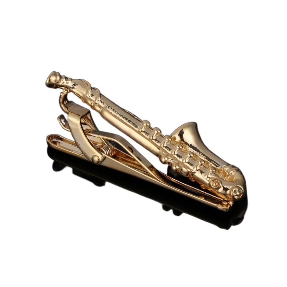 Hochzeits-Charm Stilvolle Saxophon Krawattenklammer für Herren
