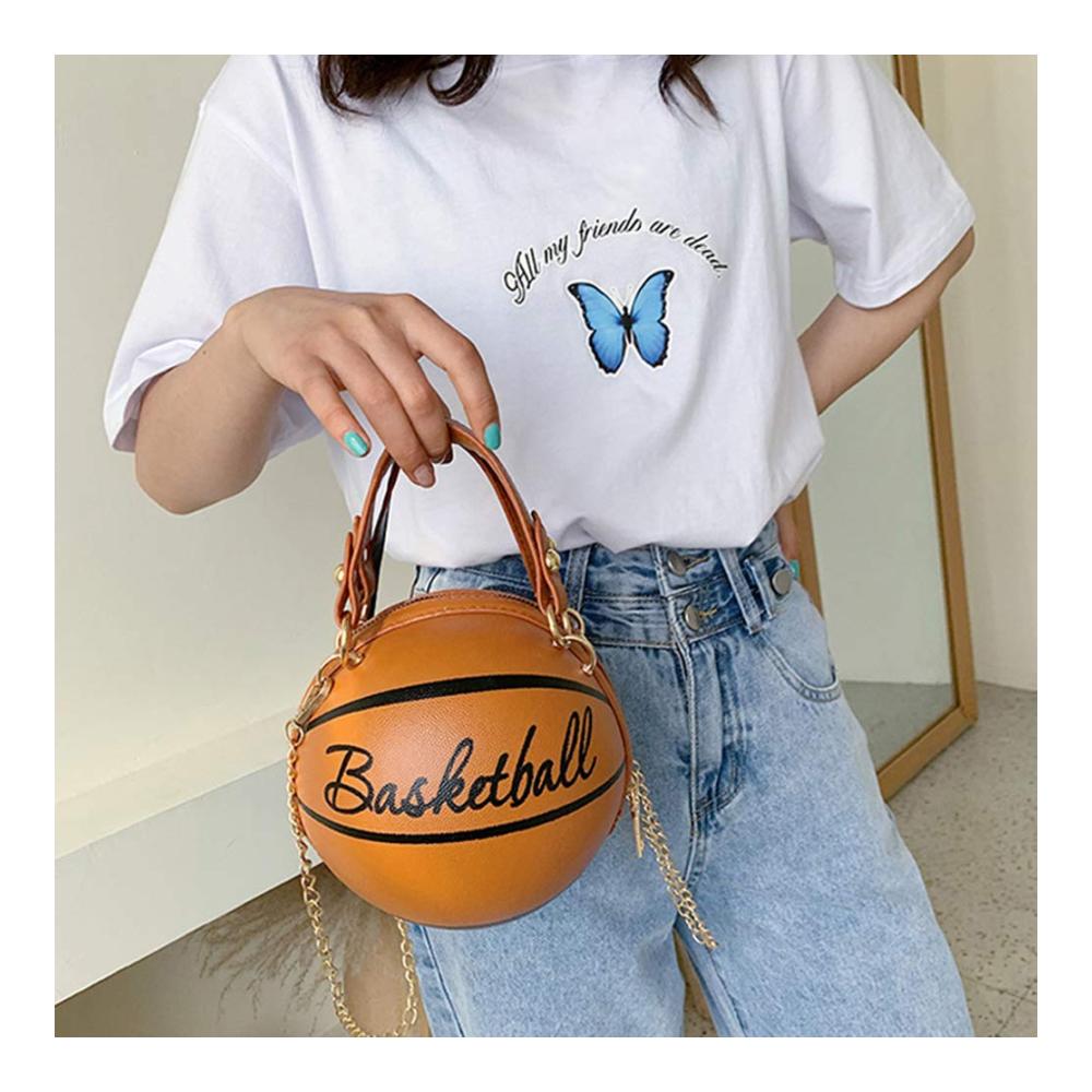 Basketball-Umhängetasche mit modischer Kette und verstellbarem Riemen