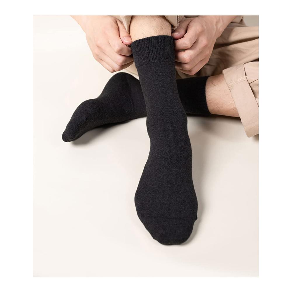 Herren Premium Baumwollsocken 6er-Pack Gr. 35-46 Business Casual und Sportsocken Lange Freizeitsocken mit Komfort-Bund - Unisex