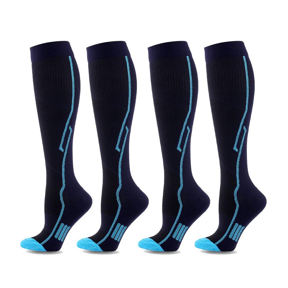 Kompressionssocken Set Calf-Kompressionshülsen für Damen Shin-Schienenstütze & Unisex Bein-Klammern zur Förderung des optimalen Blutflusses – 2 Paar zur Schmerzlinderung bei Varikose für Laufen und Fußkomfort