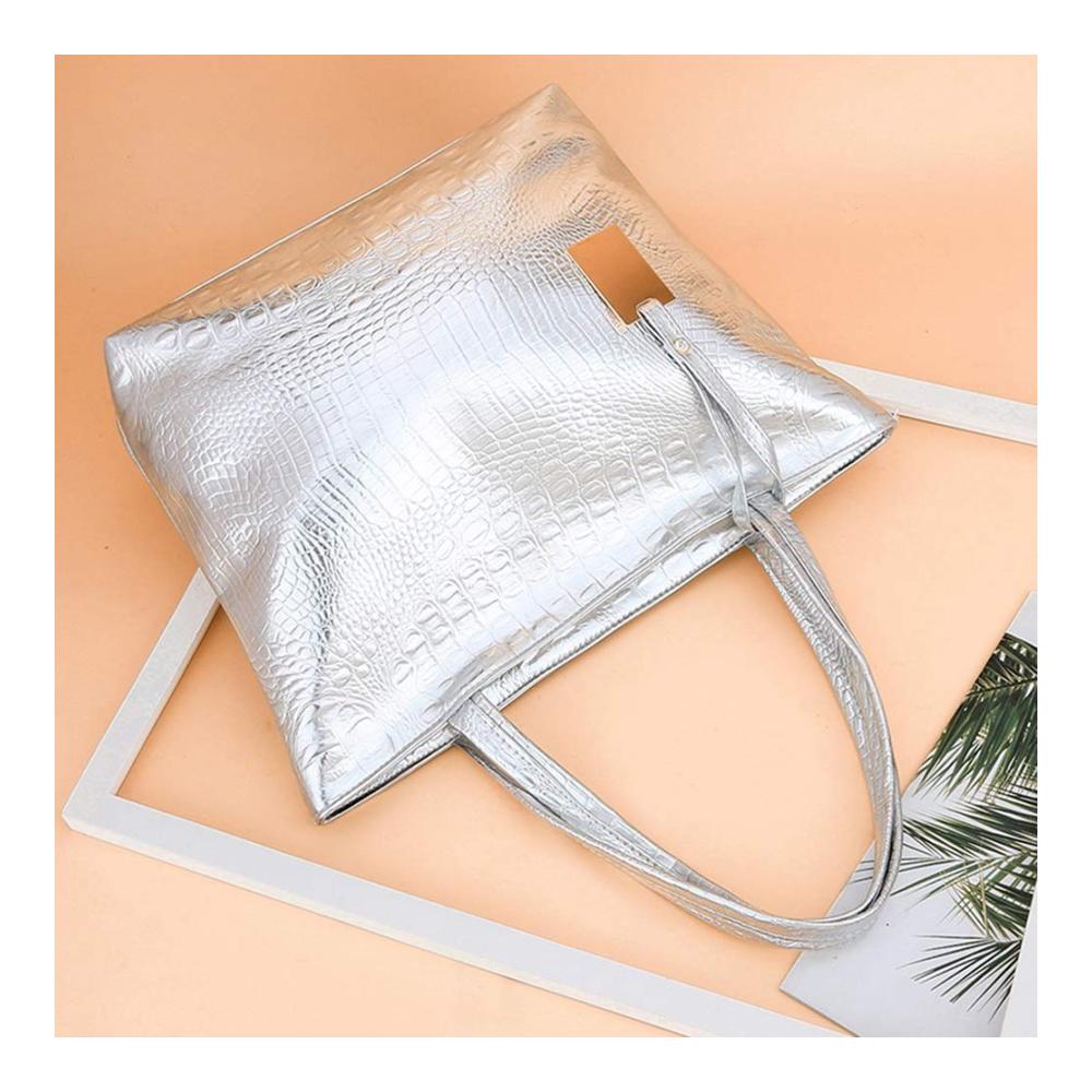Henkeltaschen Damen Designer Handtaschen in Silber - Stilvoll und Geräumig
