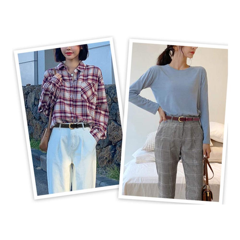 Damen Leder Gürtel KAIXINDDDD - Stilvoller Rindsleder Gürtel für Jeans mit modischer Dekoration