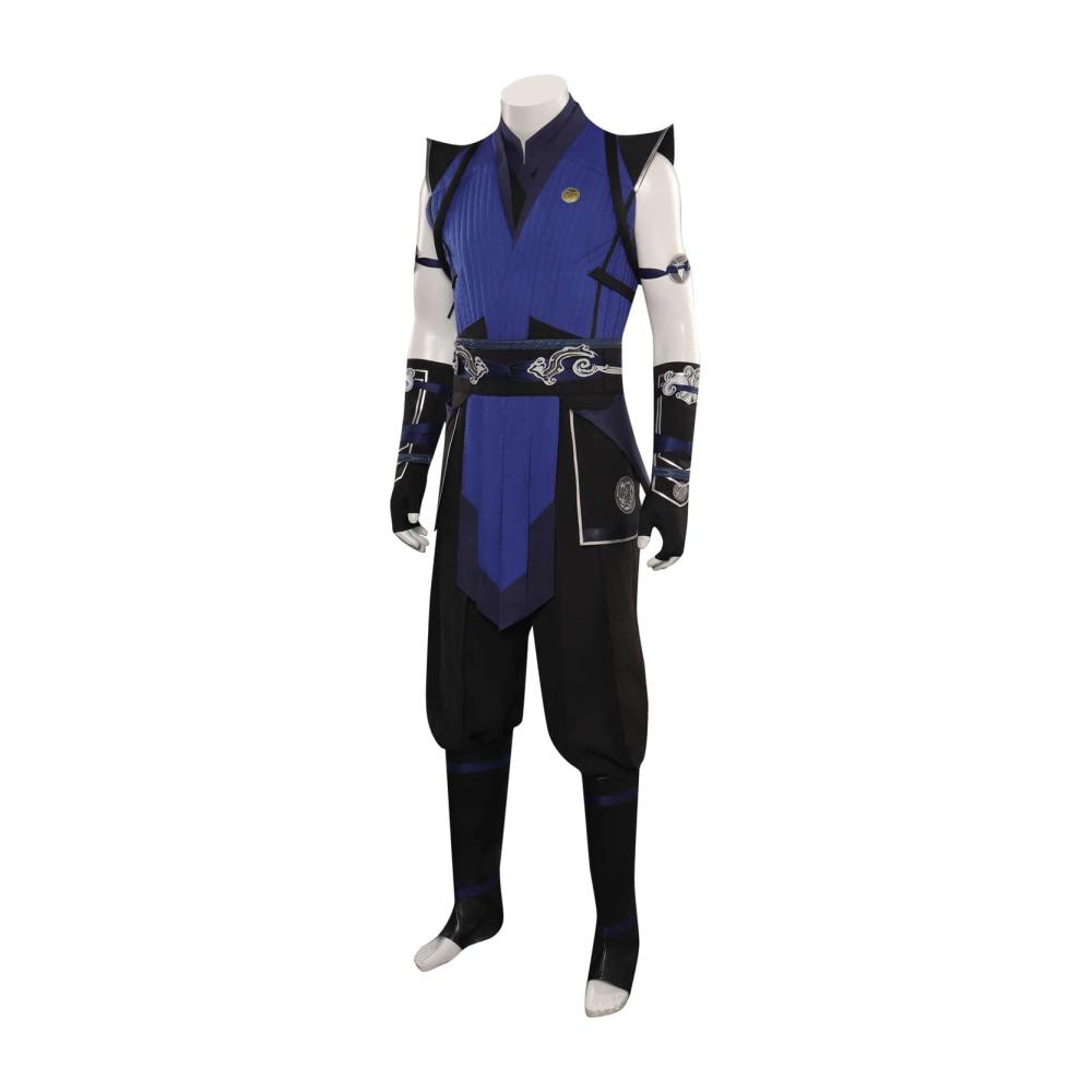 Mortal Scorpion Kombat Cosplay Kostüm für Männer – Hochwertiges Halloween Party Outfit mit Anzug Weste Hose und Gürtel