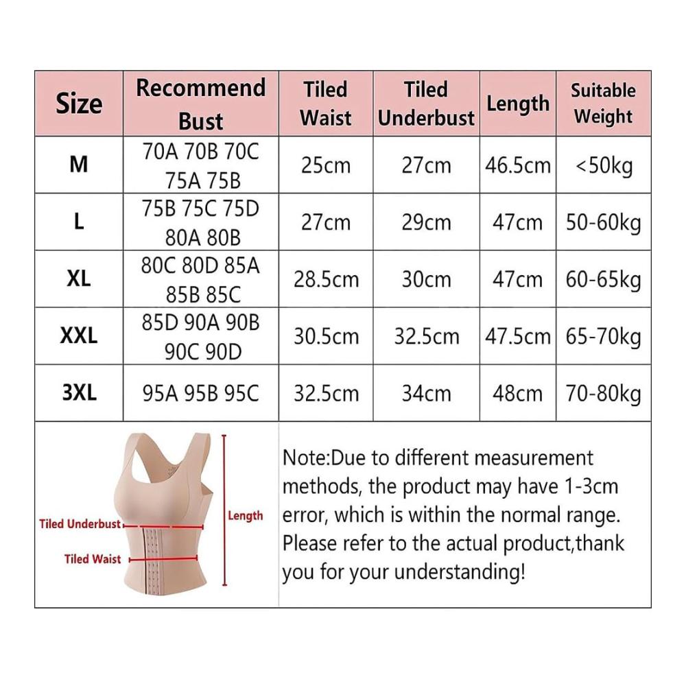 3-in-1-Taillentrainer-BH für Frauen Formende Tops Haltungskorrektur Nahtlose Formwäsche - BH-Weste mit Bauchkontrolle (Schwarz XXXL