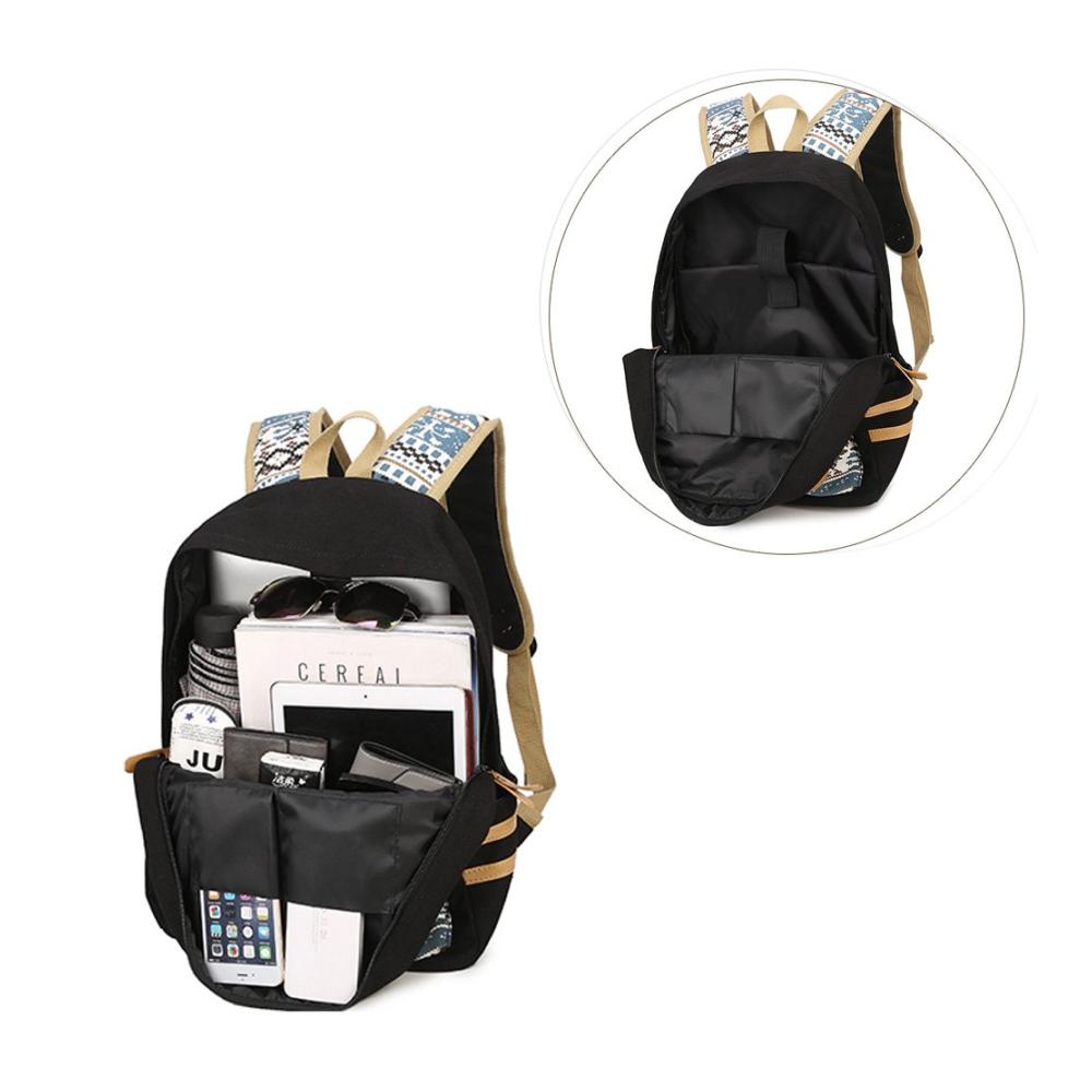 Kinderrucksäcke Neuleben Schulrucksack Kühltasche Mäppchen - 3er Set aus Canvas für Jungen und Mädchen in Schule und Freizeit