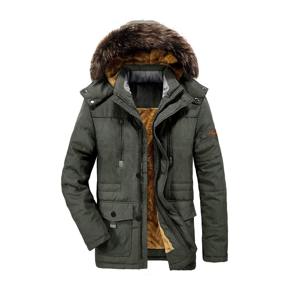 Herren Winterjacke mit Kapuze | Gefütterter Parka für kaltes Wetter