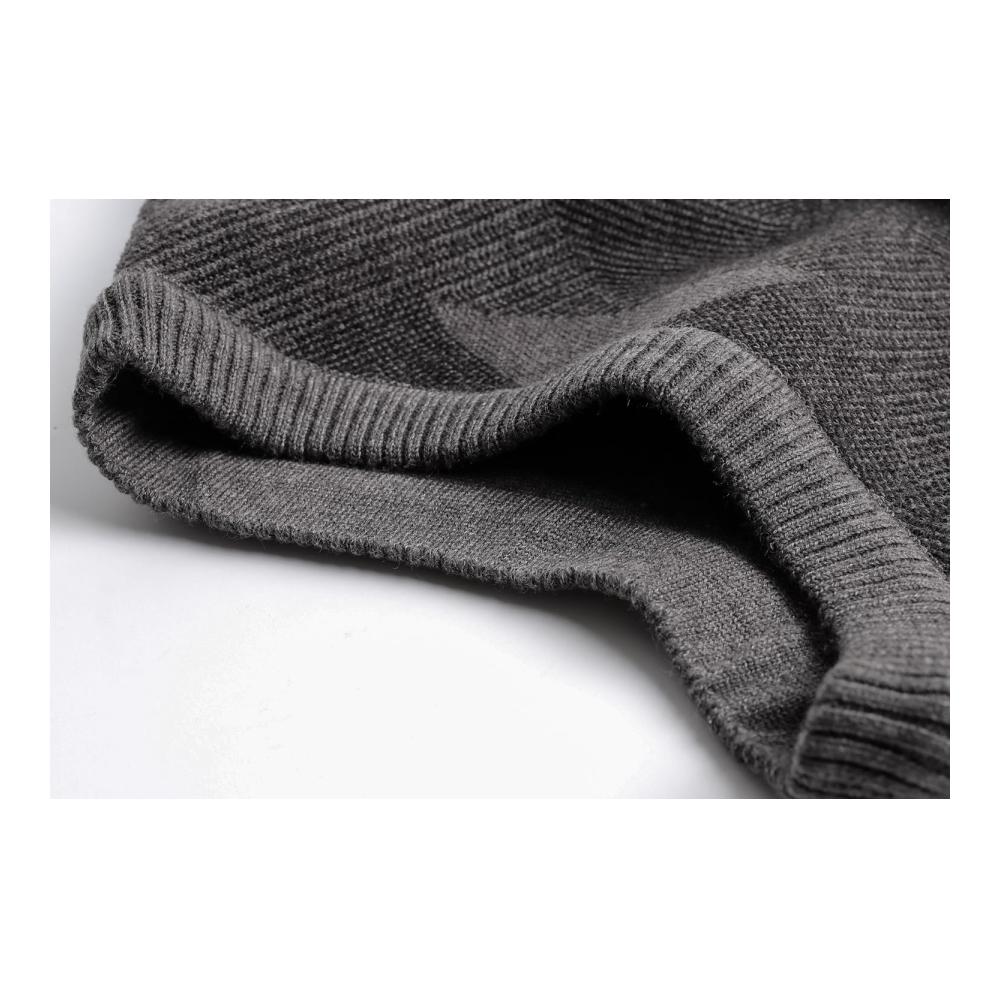 Ärmelloser Herren Pullunder mit V-Ausschnitt und Knopfleiste - Business Casual Strickweste für Herren Feinstrick Cardigan mit Taschen