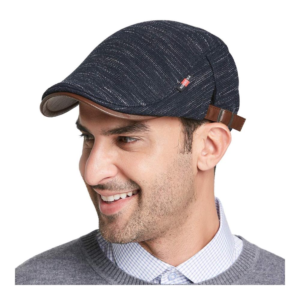 Winter Flatcaps für Herren Gisdanchz Schirmmützen mit Einstellbarer Größe (56-60CM) Warm und Polar-Fleece Gefüttert