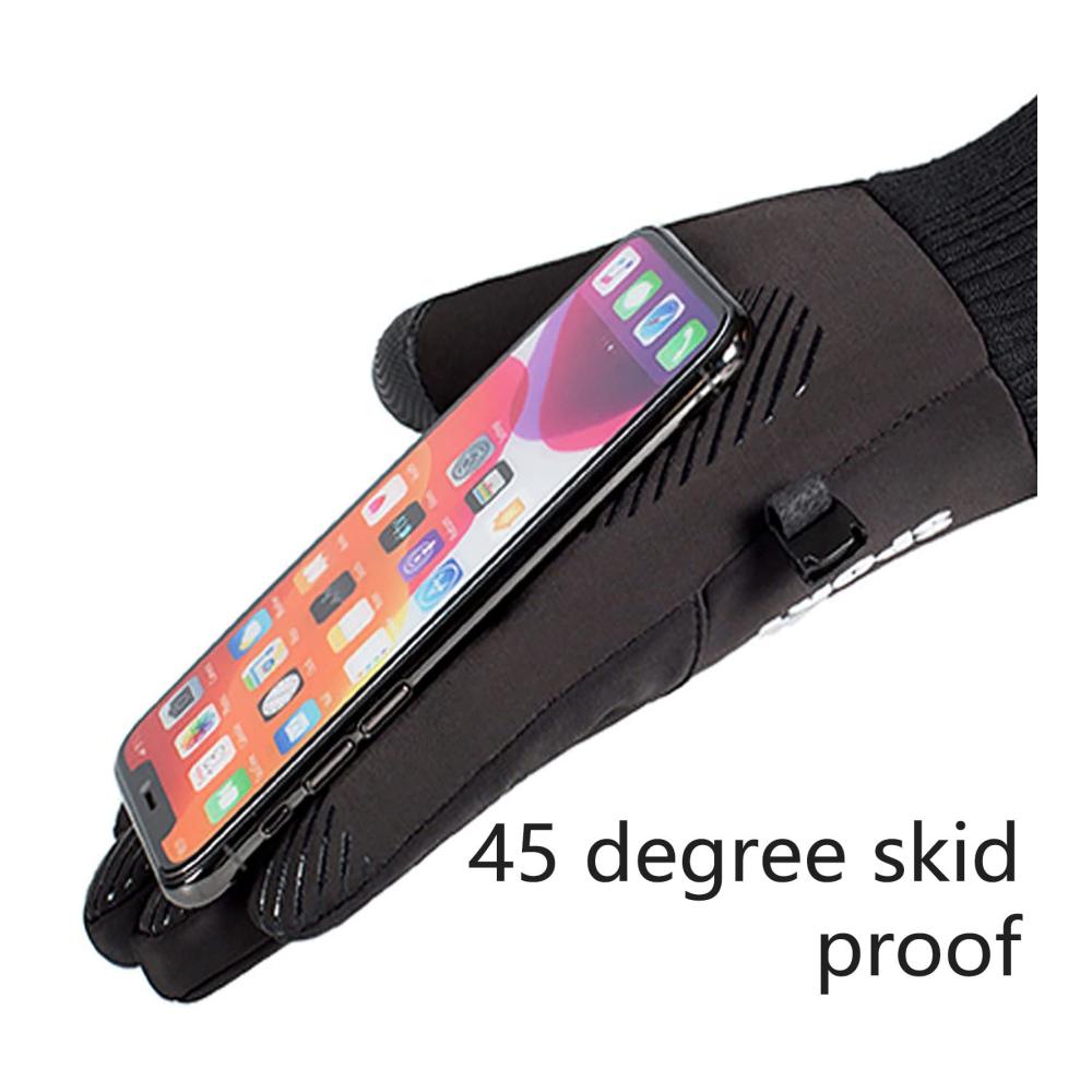 Herren Winterhandschuhe Schwarz - Wasserdichte Touchscreen Schneehandschuhe mit Rutschfestem Grip. Perfekt für Radfahren Laufen und Skifahren