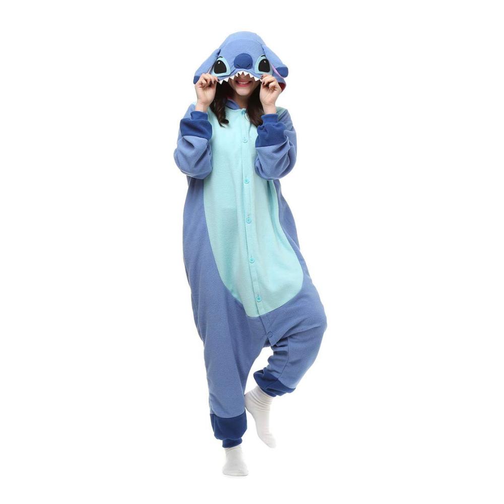 Tier Onesie Erwachsene - Kawaii Stitch Kostüm Pyjama für Damen und Herren