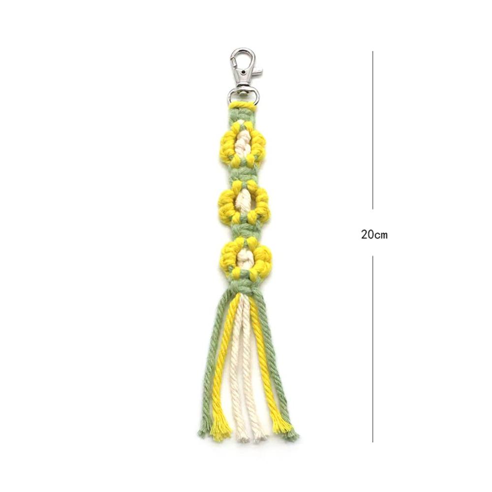 9er Pack Boho Makramee Schlüsselanhänger mit Quasten - Handgefertigtes Zubehör für Schlüssel Geldbörse & Geschenke