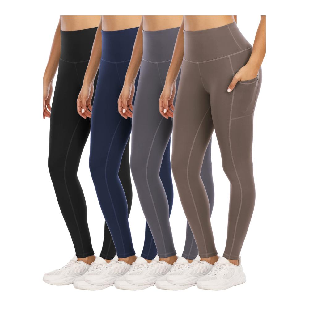 4 Packungen: Schwarz/Grau/Marineblau/Braun