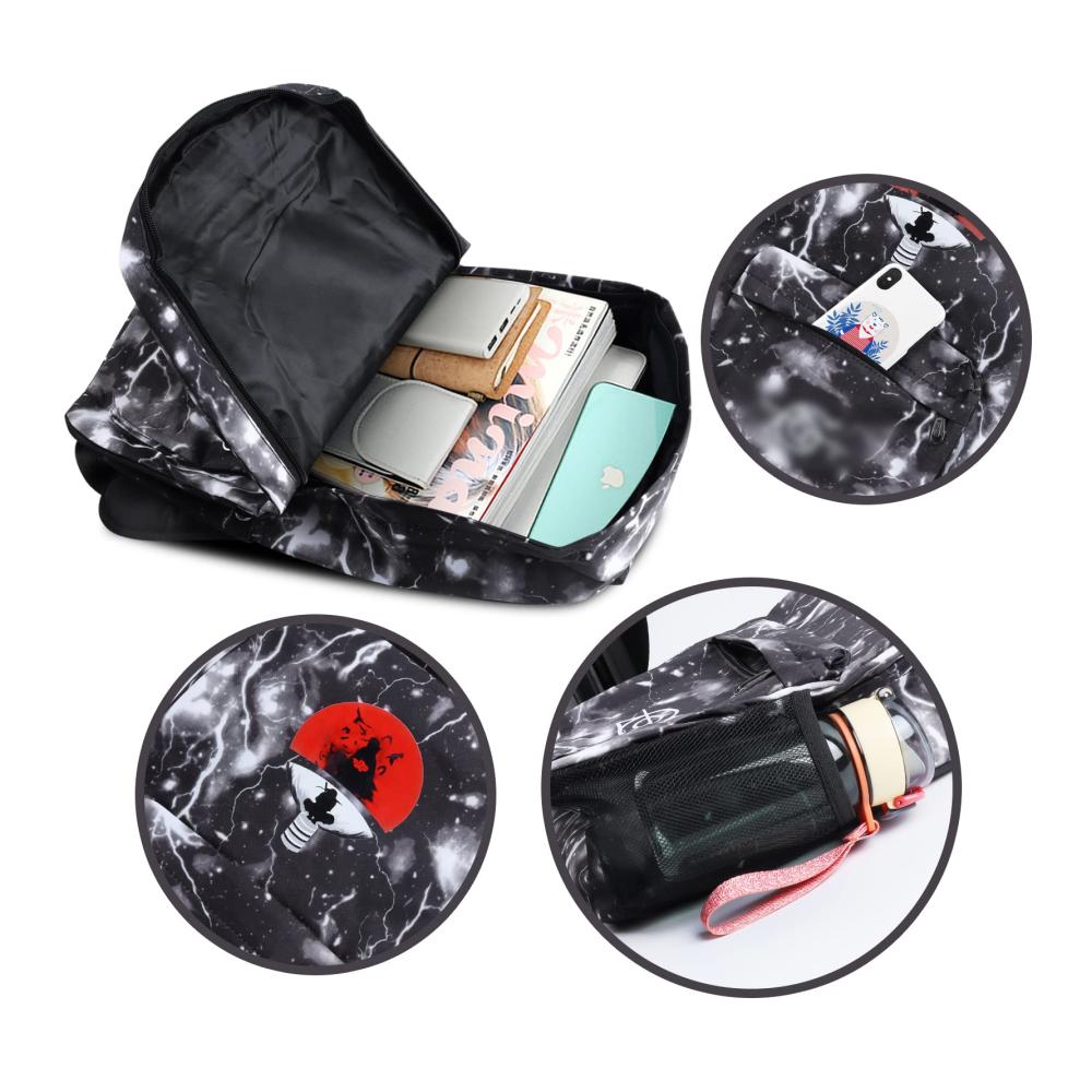 Anime Jugendliche Tagesrucksack mit USB-Ladeanschluss und Kopfhöreranschluss