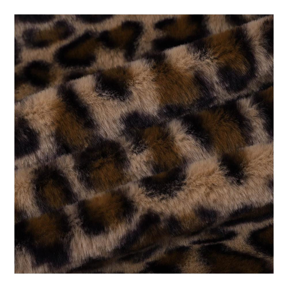 Leopard Fuzzy Fleece Damen Kapuzenjacke - Stilvolle Winterjacke mit Reißverschluss und Tasche