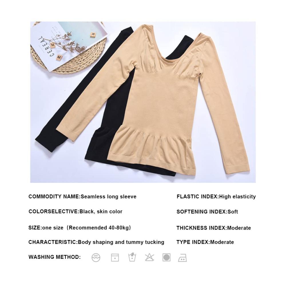 Damen Thermounterwäsche Langarmshirt Schwarz | Langärmeliges Warmes Thermo-Oberteil V-Ausschnitt | Funktionsunterwäsche Langarm Thermoshirt | Base Layer für Frauen | Unterhemd T-Shirt in modischem Design