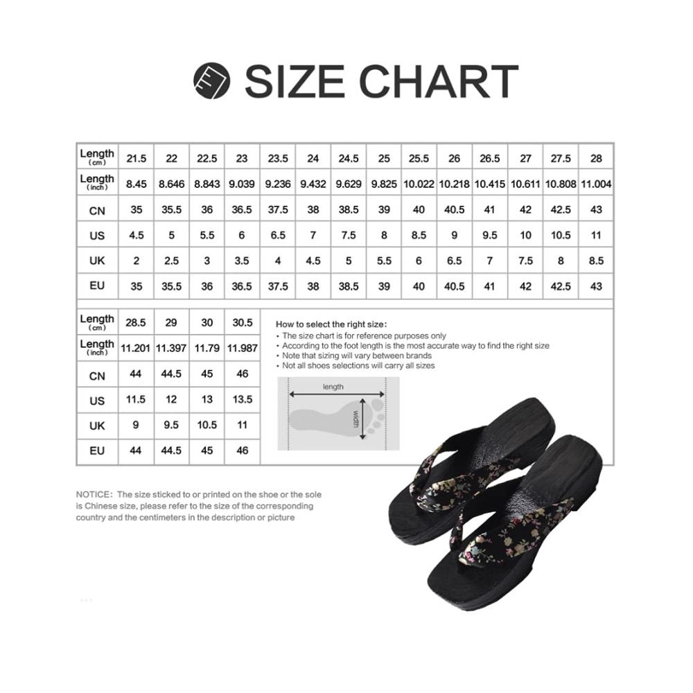 Damen Japanische Holzkeil Sandalen - Sommer High Heel Flip-Flops für Outdoor-Mode am Strand - Böhmische Plattform Schuhe (23.0 cm 6US 36.5EU 3.5UK
