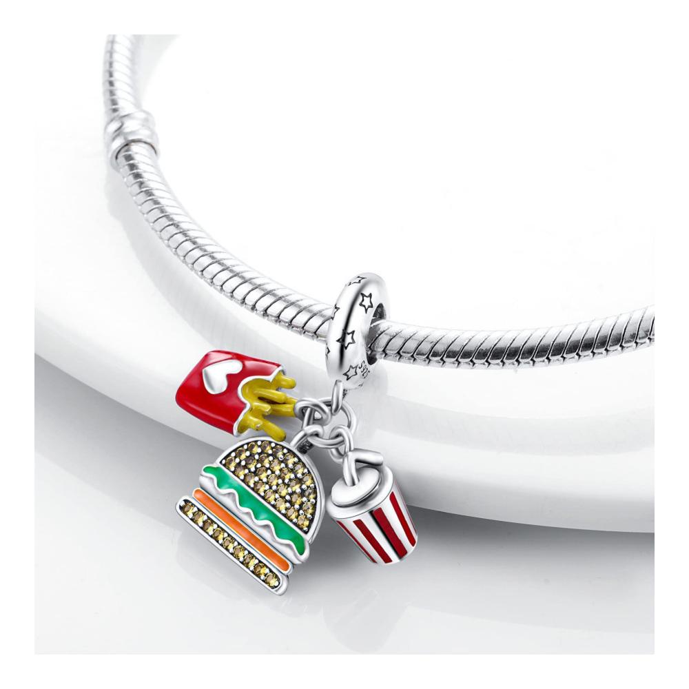925 Sterling Silber Bead Charms Set - Sea Star und Turtle Anhänger für Armbänder und Halskette - Glücksbringer Schmuck für Frauen und Mädchen - Passend als Geschenkperlenanhänger (Lieblingsessen
