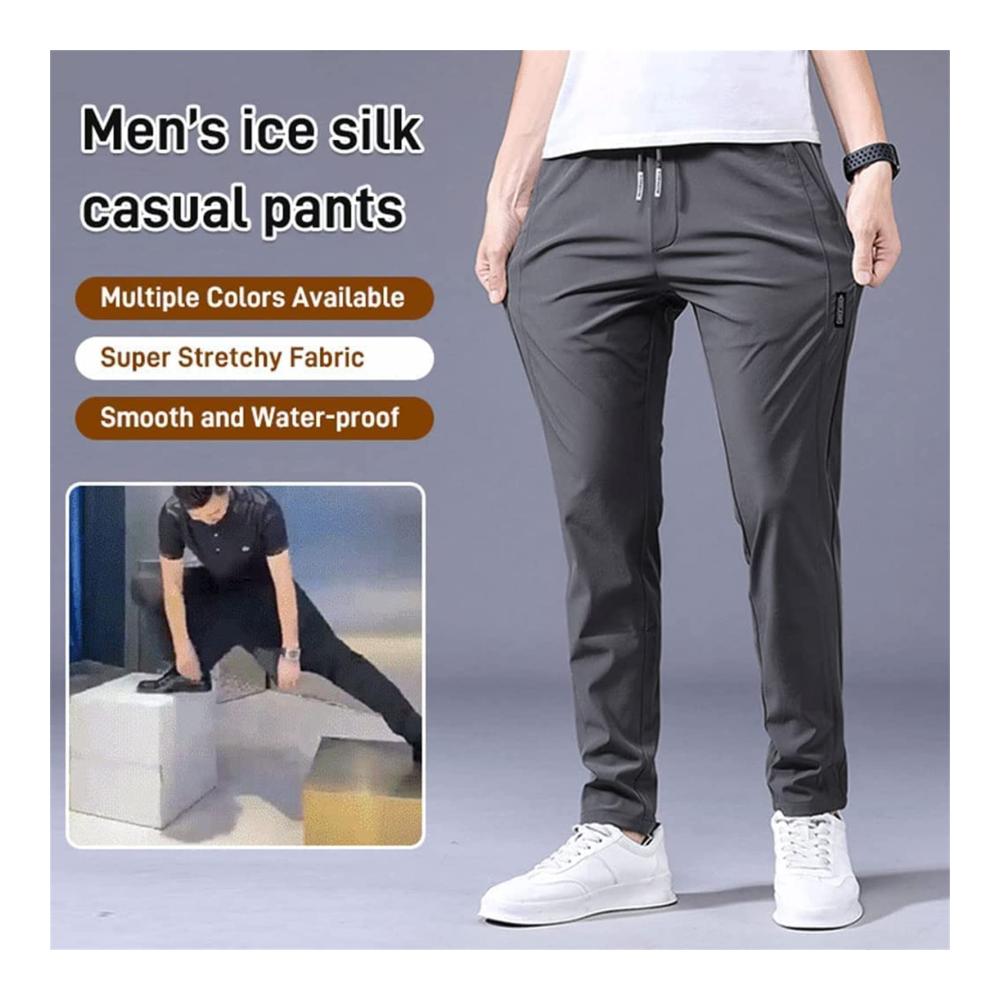 Schnell trocknende Herrenhose Klassische Business-Hose mit elastischer Taille ideal für Arbeit und Freizeit
