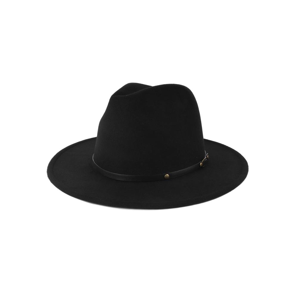 Fedora & Trilby Zylioo XS-XXL Hochwertiger Filzhut für Herren und Damen mit Breiter Krempe Gürtelschnalle Ideal für den Winter