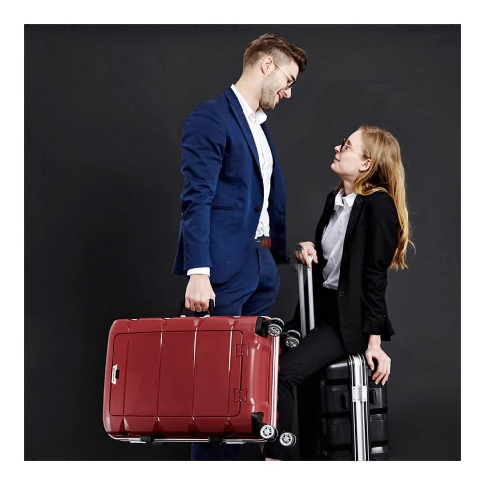 20-Zoll TSA-Schloss Handgepäck Kabinenkoffer mit Front-Computerfach USB-Ladeanschluss - Leichter Trolley mit 4 Drehrädern (50X37X22cm