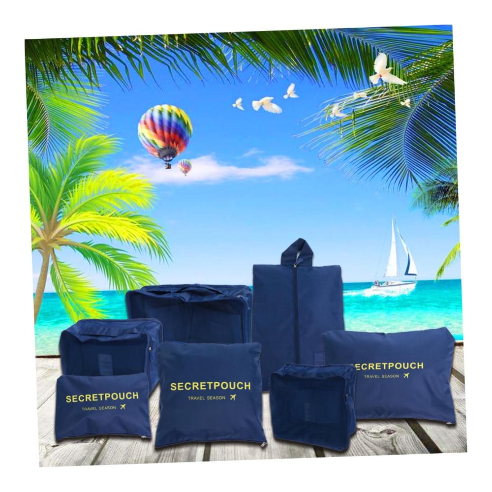 Kofferorganizer Set - 7-teilige Reisegepäcktaschen wasserdicht und einstellbar