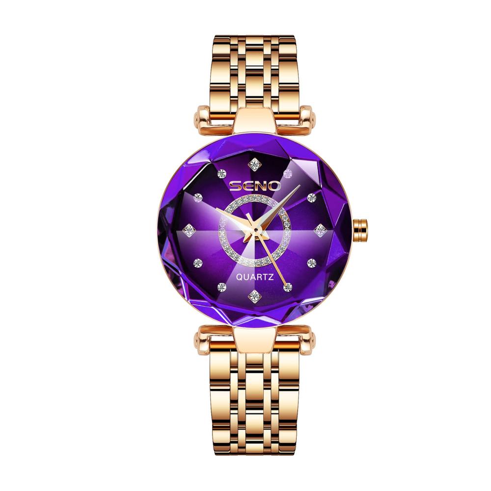Rorios Damen Armbanduhr Analog Quarz & Wasserdicht - Edelstahlarmband mit Diamanten - Modeuhren für Frauen & Mädchen