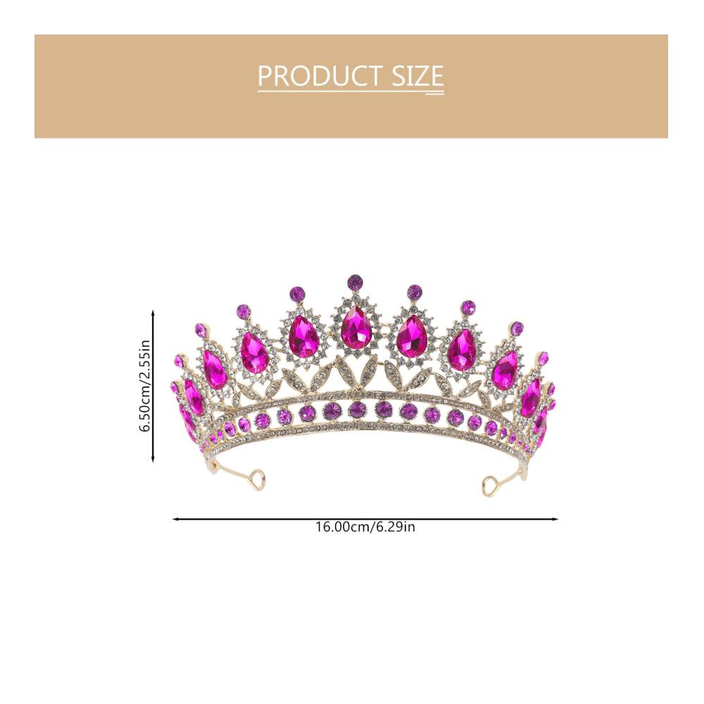 Diadem Hochzeitshaarband - Elegante Brautkopfschmuck mit Diamanten Perlen und Roségold - Braut Accessoires für Hochzeit - Perlenschmuck für Frauen - Geburtstag Tiara Kopfbänder - Hochzeitskopfschmuck Tiaras
