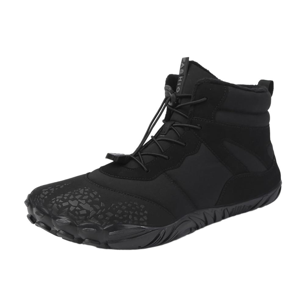 Winterfeste Barfußschuhe Wasserdichte Trekking- & Wanderschuhe für Damen und Herren – Schnell Trocknende Traillaufschuhe mit Zehenschutz Hohe Wärme und Rutschfeste Sohle