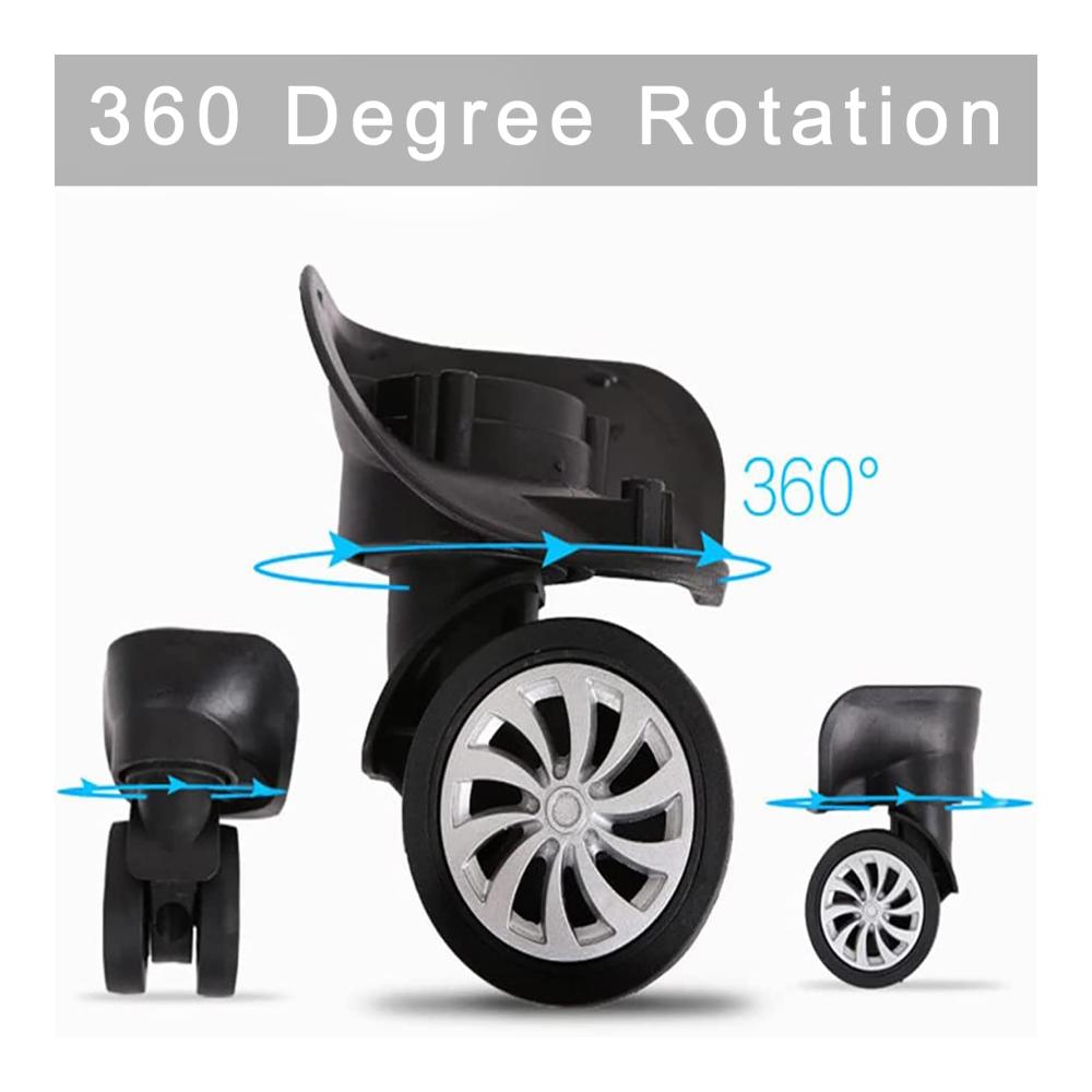 Dual Roller Wheels für Koffer - 2er Set Ersatzrollen Universal Swivel Casters für Trolley und Hartschalenkoffer - Gepäck Ersatzräder mit hoher Qualität