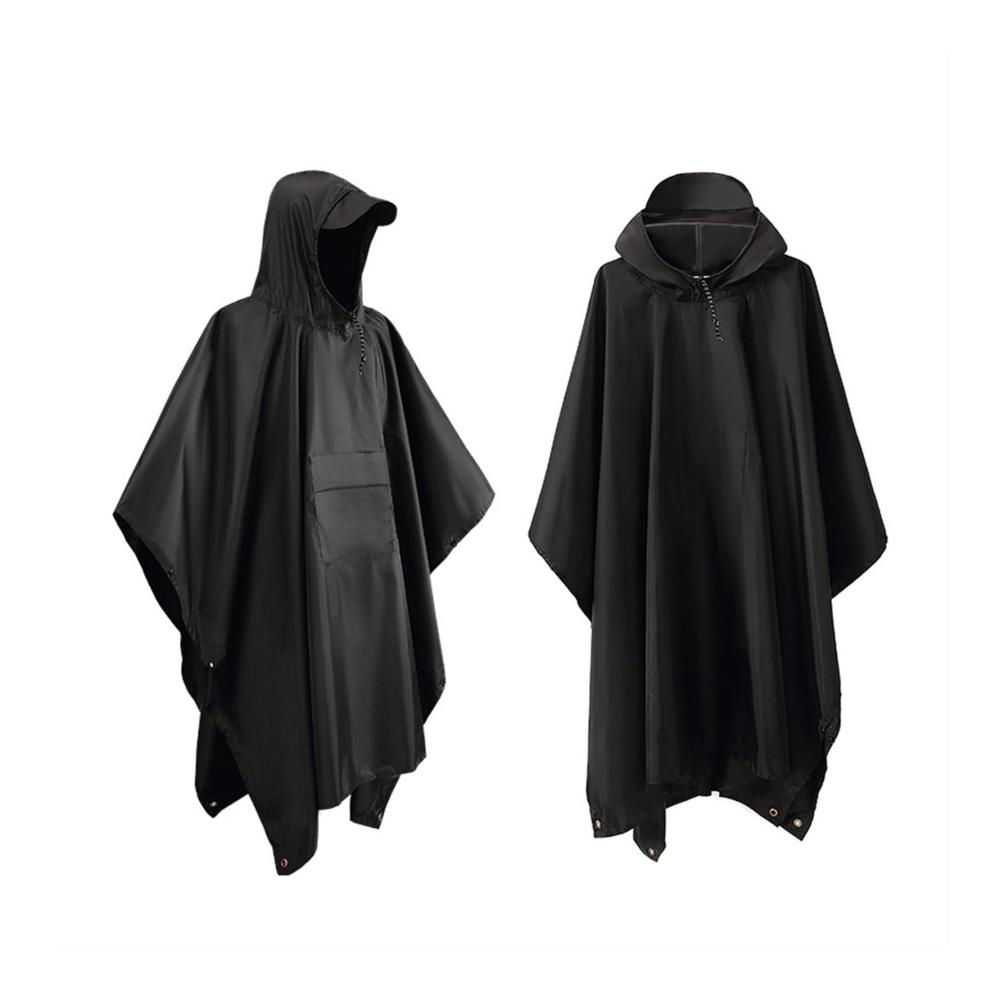 3-in-1 Herren Regenmantel mit Kapuze | Wasserdichter Markisen-Regenponcho für Outdoor-Aktivitäten