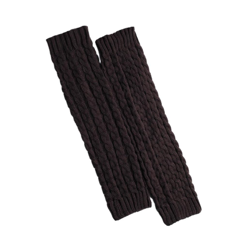 Winter Crochet Strickstulpen für Damen - Lange Beinwärmer & Beinstulpen in Schwarz für Ballett Fitness Yoga Tanzen Sport & Bergtouren (40 cm