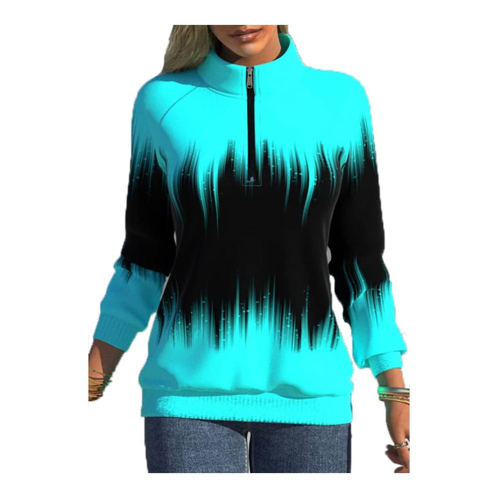 Damen Kapuzenpullover BAINA Stylischer Winterhoodie mit Druckmuster Warmem Fleece und Loose Fit in Größen M bis 5XL
