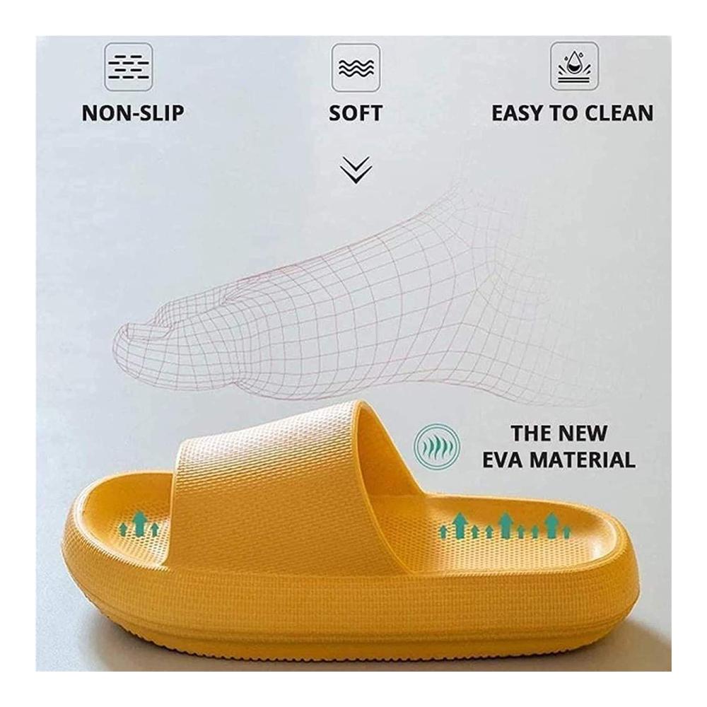 Cozy Unisex Shower Sandals - Ergonomic Home Slippers with Thick Sole Pelvic Floor Cushioning Waterproof Anti-Skid Open Toe House Shoes for Extra Comfort